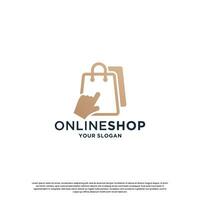 online Einkaufen Logo Design. schnell Einkaufen Geschäft Logo Vorlage vektor