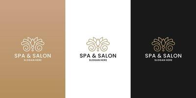 skönhet spa, lotus logotyp design för salong spa, och yoga vektor