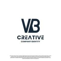 kreativ Monogramm Brief v b Logo Design Inspiration vektor