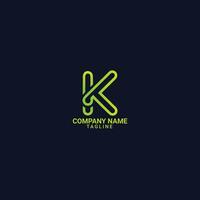 k brief logo design vektor