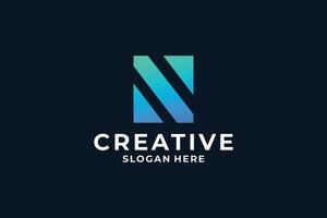 kreativ Initiale Brief n Logo Design mit Clever kombinieren. vektor