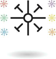 koptisch Kreuz auf ein Weiß Hintergrund vektor