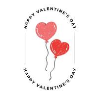 glücklich Valentinstag Tag Banner, Text Design, Typografie vektor