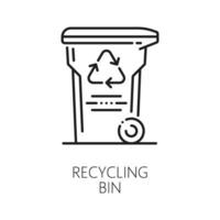 Recycling Behälter Symbol zum Grün Energie und Öko Leistung vektor