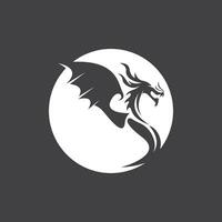 Drachen Silhouette Symbol Symbol Vektor Illustration