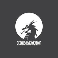 Drachen Silhouette Symbol Symbol Vektor Illustration