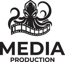 media produktion logotyp design vektor