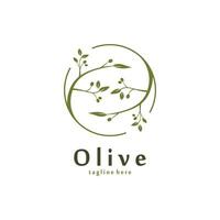 Vektor Olive Öl Logo Vorlage