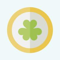 ikon mynt. relaterad till irland symbol. platt stil. enkel design redigerbar. enkel illustration vektor