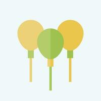 Symbol Luftballons. verbunden zu Irland Symbol. eben Stil. einfach Design editierbar. einfach Illustration vektor