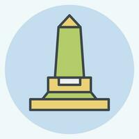 Symbol Wellington Monument. verbunden zu Irland Symbol. Farbe Kamerad Stil. einfach Design editierbar. einfach Illustration vektor