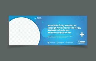 medicinsk baner social media omslag design abstrakt bakgrund blå Färg vektor