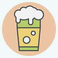 ikon halvliter av öl. relaterad till irland symbol. Färg para stil. enkel design redigerbar. enkel illustration vektor