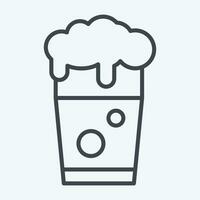 ikon halvliter av öl. relaterad till irland symbol. linje stil. enkel design redigerbar. enkel illustration vektor