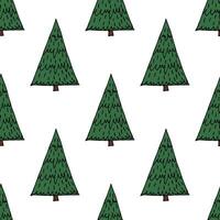 sömlös mönster med geometrisk minimal scandinavian jul träd klotter för dekorativ skriva ut, omslag papper, hälsning kort och tyg vektor