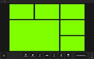 video konferens användare gränssnitt. video ring upp fönster täcka över vektor