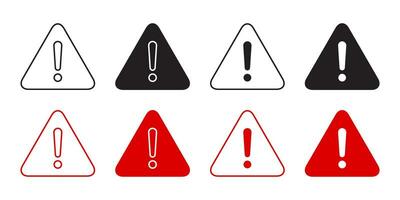 Warnung Zeichen Symbol einstellen Sammlung isoliert auf Weiß Hintergrund. Achtung, Vorsicht Symbol Vektor