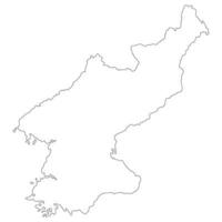 Norden Korea Karte. Karte von Norden Korea im Weiß Farbe vektor