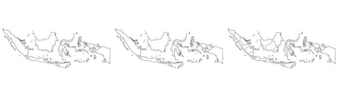 Indonesien Karte. Karte von Indonesien im einstellen vektor