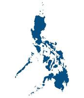 filippinerna Karta. Karta av filippinerna i blå Färg vektor