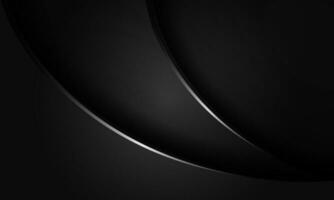 abstrakt schwarz Kurve Silber Linie Band Luxus Design modern kreativ Hintergrund Vektor