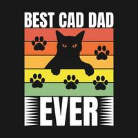 bäst katt pappa någonsin t-shirt design, årgång t skjorta design , typografi t skjorta design vektor