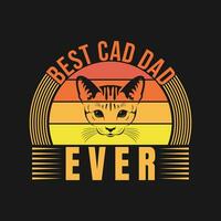 Beste Katze Papa je T-Shirt Design, Jahrgang t Hemd Design , Typografie t Hemd Design vektor