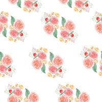 Seamless mönster blommig frodig akvarell stil vintage textil, blommor aquarelle isolerad på vit bakgrund. Design blommor dekor för kort, spara datumet, bröllop inbjudningskort, affisch, banner design. vektor