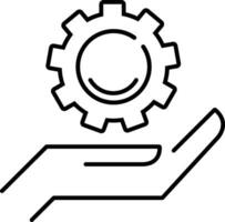 Gliederung Rahmen Symbol, Werkzeug, Zahn, Ausrüstung Zeichen isoliert auf Weiß bac vektor