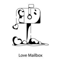 modisch Liebe Briefkasten vektor