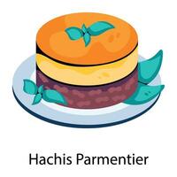 modisch hachis parmentier vektor