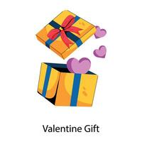 trendiges valentinstaggeschenk vektor