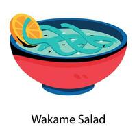 modisch Wakame Salat vektor