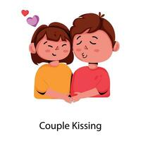 trendig par kissing vektor