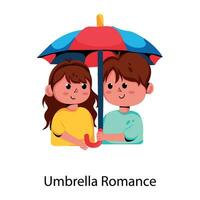 modisch Regenschirm Romantik vektor
