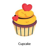 trendiga cupcake koncept vektor