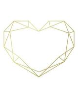 Luxus golden Herz gestalten Rahmen Illustration. vektor
