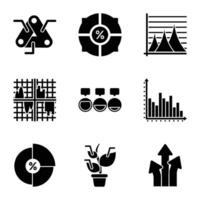 Analyse und Diagramme Symbol Sammlung vektor