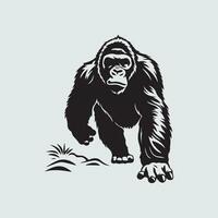 Gorilla Vektor Bilder, Illustration von ein Gorilla