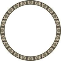 vektor guld och svart runda kinesisk prydnad. cirkel gräns, öst asiatisk ram. korea mönster, taiwan, hong kong.