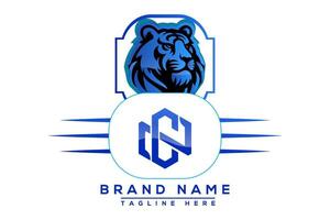 cn Tiger Logo Blau Design. Vektor Logo Design zum Geschäft.