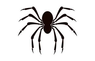 ein Spinne Vektor schwarz Silhouette kostenlos