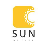 stigande Sol logotyp design mall vektor