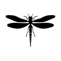 Libelle schwarz Vektor Symbol isoliert auf Weiß Hintergrund