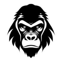 gorilla svart vektor ikon isolerat på vit bakgrund