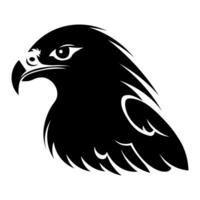 Falke schwarz Vektor Symbol isoliert auf Weiß Hintergrund