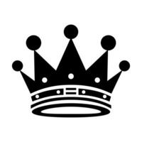 Krone schwarz Vektor Symbol isoliert auf Weiß Hintergrund