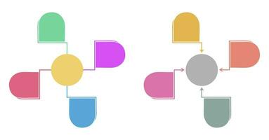 4 Schritt Diagramm Infografik vektor