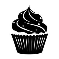 muffin svart vektor ikon isolerat på vit bakgrund