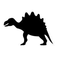 Dinosaurier schwarz Vektor Symbol isoliert auf Weiß Hintergrund